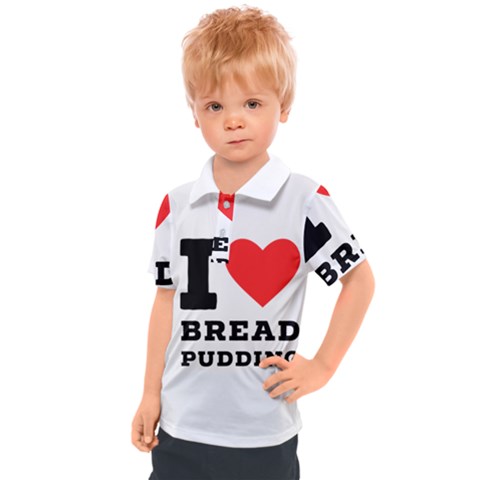 I Love Bread Pudding  Kids  Polo Tee by ilovewhateva