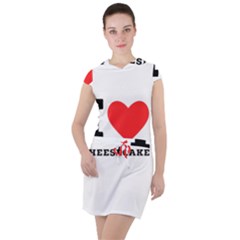 I love cheesecake Drawstring Hooded Dress