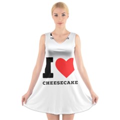 I love cheesecake V-Neck Sleeveless Dress