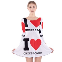 I love cheesecake Long Sleeve Velvet Skater Dress