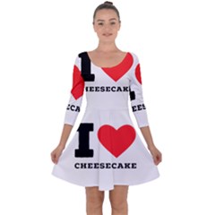 I love cheesecake Quarter Sleeve Skater Dress