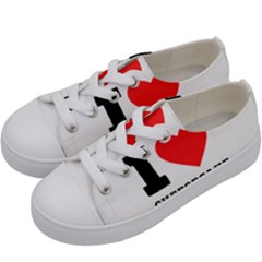 I love cheesecake Kids  Low Top Canvas Sneakers