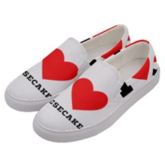 I love cheesecake Men s Canvas Slip Ons