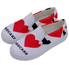 I love cheesecake Kids  Canvas Slip Ons