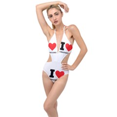 I love cheesecake Plunging Cut Out Swimsuit