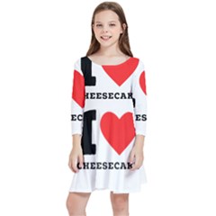 I love cheesecake Kids  Quarter Sleeve Skater Dress