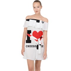 I love cheesecake Off Shoulder Chiffon Dress