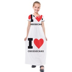 I love cheesecake Kids  Short Sleeve Maxi Dress