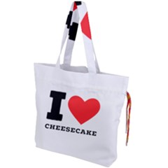 I love cheesecake Drawstring Tote Bag