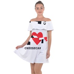 I love cheesecake Off Shoulder Velour Dress