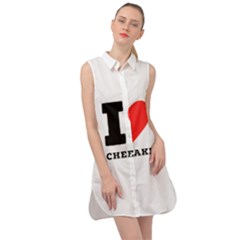I love cheesecake Sleeveless Shirt Dress