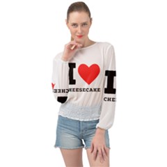 I love cheesecake Banded Bottom Chiffon Top