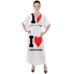 I love cheesecake V-Neck Boho Style Maxi Dress