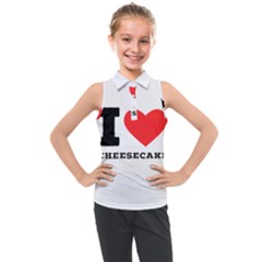 I love cheesecake Kids  Sleeveless Polo Tee