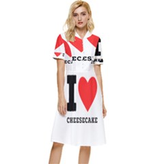 I love cheesecake Button Top Knee Length Dress