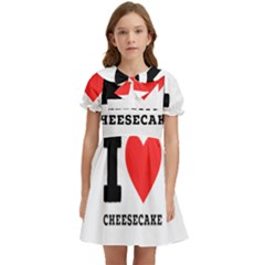 I love cheesecake Kids  Bow Tie Puff Sleeve Dress