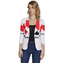 I love cheesecake Women s One-Button 3/4 Sleeve Short Jacket