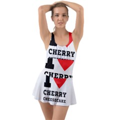 I Love Cherry Cheesecake Ruffle Top Dress Swimsuit by ilovewhateva