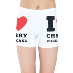 I Love Cherry Cheesecake Kids  Sports Shorts by ilovewhateva