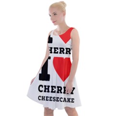 I Love Cherry Cheesecake Knee Length Skater Dress by ilovewhateva