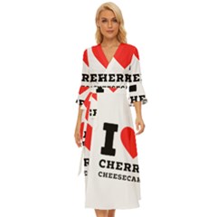 I Love Cherry Cheesecake Midsummer Wrap Dress by ilovewhateva