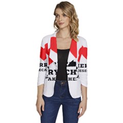 I Love Cherry Cheesecake Women s One-button 3/4 Sleeve Short Jacket by ilovewhateva