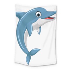Blue Dolphin Small Tapestry by pakminggu
