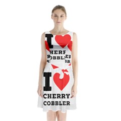 I Love Cherry Cobbler Sleeveless Waist Tie Chiffon Dress by ilovewhateva