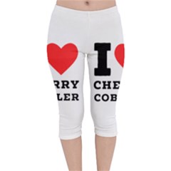 I Love Cherry Cobbler Velvet Capri Leggings  by ilovewhateva