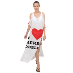 I Love Cherry Cobbler Maxi Chiffon Cover Up Dress by ilovewhateva