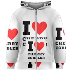 I Love Cherry Cobbler Kids  Zipper Hoodie Without Drawstring by ilovewhateva