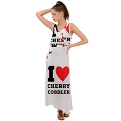 I Love Cherry Cobbler V-neck Chiffon Maxi Dress by ilovewhateva