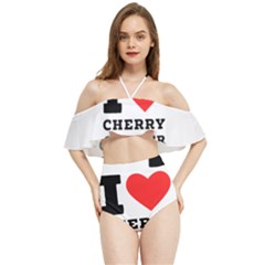 I Love Cherry Cobbler Halter Flowy Bikini Set  by ilovewhateva