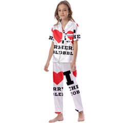 I Love Cherry Cobbler Kids  Satin Short Sleeve Pajamas Set by ilovewhateva