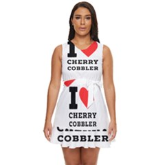 I Love Cherry Cobbler Waist Tie Tier Mini Chiffon Dress by ilovewhateva
