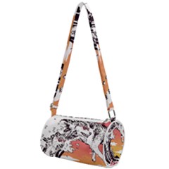 Gray Wolf Beach Waves A Wolf Animal Retro Mini Cylinder Bag by pakminggu