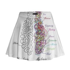 Neurodivergent Creative Smart Brain Mini Flare Skirt by pakminggu