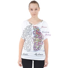 Neurodivergent Creative Smart Brain V-neck Dolman Drape Top by pakminggu