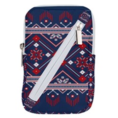 Ukrainian Folk Seamless Pattern Ornament Belt Pouch Bag (small) by pakminggu
