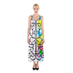 Brain Left Logic Language Science Sleeveless Maxi Dress by pakminggu