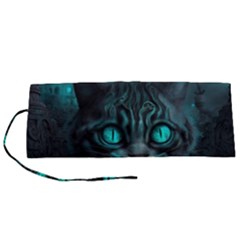 Angry Cat Fantasy Roll Up Canvas Pencil Holder (s)