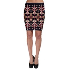 Vector Illustration Of Ukrainian Folk Seamless Pattern Ethnic Ornament Border Element Traditional Bodycon Skirt