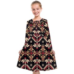 Vector Illustration Of Ukrainian Folk Seamless Pattern Ethnic Ornament Border Element Traditional Kids  Midi Sailor Dress