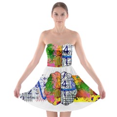 Brain Cerebrum Biology Abstract Strapless Bra Top Dress