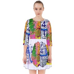 Brain Cerebrum Biology Abstract Smock Dress