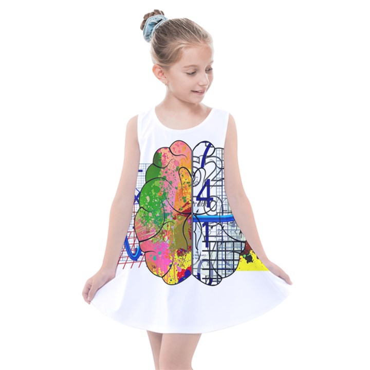 Brain Cerebrum Biology Abstract Kids  Summer Dress