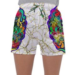 Brain Head Mind Man Silhouette Sleepwear Shorts by pakminggu