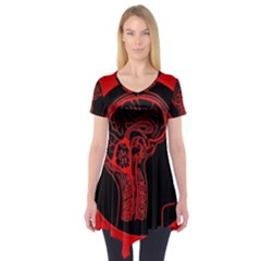 Artificial Intelligence Brain Think Short Sleeve Tunic 