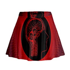 Artificial Intelligence Brain Think Mini Flare Skirt