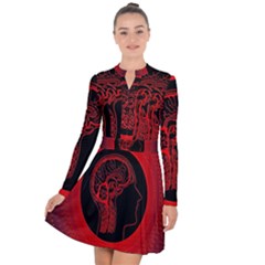 Artificial Intelligence Brain Think Long Sleeve Panel Dress by pakminggu